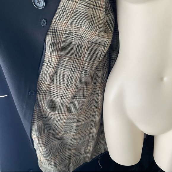 Jones New York Dressy Trench Coat Jacket Belt Double Breasted Black Plus Size 16 - Picture 9 of 9